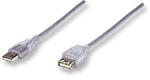 Manhattan 340502 : : usb 2.0 удължителен кабел, am-af, 4.5 м, сив