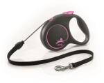 flexi Black Design zsinóros automata póráz M 5m 20kg-ig pink - vegyesbolt
