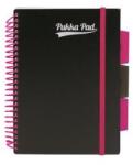 Pukka Pad Neon Black Project Book Spirálfüzet - A5, Vonalas, 100 Lap (7665-PPN)
