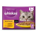Mars-Nestlé Whiskas Poultry feasts - Nedves eledel (csirke-, pulyka-, szószban ) macskák részére (4x85g)