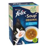 Mars-Nestlé Felix Soup Originl - kiegészítő eleség (tőkehal, lepényhal, tonhal) macskák részére (6x48g)