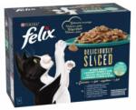 Mars-Nestlé Felix DELICIOUSLY SLICED - Nedves eledel (lazac, tonhal, tőkehal, lepényhal) macskák részére (12x80g)