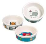 TRIXIE Ceramic Bowl - kerámia tál (fehér, mintás) macskák részére (0, 2l /Ø12cm) (028-4008)