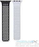  Phoner Spike Apple Watch szilikon szíj, 38/40/41mm, fekete/felhőszürke - mobil-box