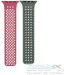  Phoner Spike Apple Watch szilikon szíj, 38/40/41mm, rószaszín/zöld - mobil-box
