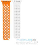  Phoner Spike Apple Watch szilikon szíj, 38/40/41mm, narancs/fehér - mobil-box