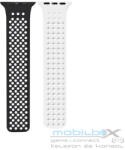 Phoner Spike Apple Watch szilikon szíj, 38/40/41mm, fekete/fehér - mobil-box