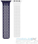  Phoner Spike Apple Watch szilikon szíj, 49/45/44/42mm, kék/fehér - mobil-box
