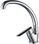 IDRO-BRIC Baterie bucatarie Idrobric Boston, pipa inalta, crom lucios, cartus ceramic ø 35 mm, racord flexibil inox F3/8, 35 cm, kit de montaj rapid (8007931073662)