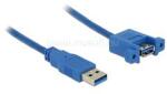 Delock kábel USB 3.0 A-típusú apa > USB 3.0 A-típusú anya rögzítőfejjel 1 m (DL85112) (DL85112)