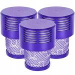 NewEvo NewEvo® porszívószűrő Dysonhoz, 3 db, kompatibilis a Dyson V10 V11 V15 SV12 porszívóval, Mosható, Lila (NE-VCM-ACC-5)