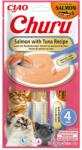 Inaba Foods Churu Cat Salmon with Tuna 4x14g gustare pentru pisici cu somon si ton