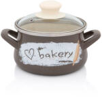 Metalac Oala cu Capac de Sticla Metalac Bakery Capacitate 2.2L Diametru 16CM Maro/Bej (386944)
