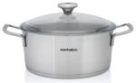 Metalac Cratita Cu Capac de Sticla Metalac Santino Capacitate 4.4L Diametru 24CM Inox (376598)