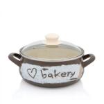 Metalac Cratita Cu Capac de Sticla Metalac Bakery Capacitate 3.35L Diametru 20CM Maro/Bej (381005)