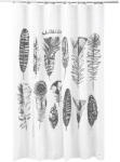 Frandis Perdea de duș Plumes 180x200 cm textil alb/gri (195551) Perdea de dus