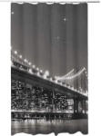 Frandis Perdea de duș Bridge 180x200 cm textil gri/negru (195073) Perdea de dus