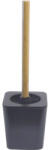 Frandis Perie WC plastic negru cu mâner din bambus (196268)