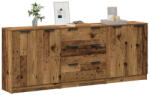 vidaXL 3 db antik fa színű szerelt fa tálalószekrény 60 x 30 x 70 cm (VD3329225)