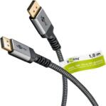Goobay 75684 DisplayPort - DisplayPort 16K 60Hz 80 Gbit/s Kábel 1m - Fekete/Szürke (75684)