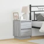 vidaXL Нощен шкаф Сив 39 x 34, 5 x 50 см Инженерна дървесина (869620)