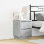 vidaXL Нощен шкаф Циментено сиво 39 x 34, 5 x 50 см Инженерна дървесина (869616)