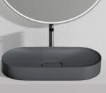 Rea Iris pultra tehető öntött márvány mosdótál 70x36 cm, matt szürke REA-U4306 (REA-U4306)