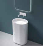 Rea Dolce szabadon álló öntött márvány mosdó 52x39 cm, fehér REA-U4302 (REA-U4302)