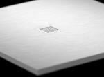 RAVAK Slate Pro öntött márvány zuhanytálca 80x80 cm, pala kőzet hatású felület / matt fehér XA034431010 (XA034431010)