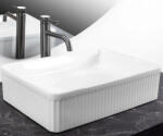 Rea Fiorella pultra tehető kerámia mosdótál 50x34 cm, fehér REA-U6621 (REA-U6621)