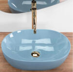 Rea Lisa pultra tehető kerámia mosdótál 49x35 cm, fényes kék REA-U6620 (REA-U6620)