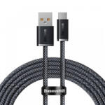 Baseus Dynamic Series USB-A To USB-C adatkábel, töltőkábel, szürke (100W, 5A, fonott, 2m, CALD000716)