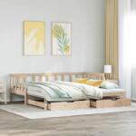 vidaXL kihúzható heverő fiókokkal matrac nélkül 90 x 190 cm (3302193)