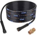 HydroLine 15 méteres SMOOTH rugalmas, sima felületű magasnyomású tömlő M22 - M22 csatlakozással és hosszabbító adapterrel Karcher HD, HDS és Kranzle mosókhoz DN6