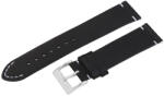  Karóra bőrszíj, fekete színű, gyorskioldós, 80+125/18 mm (6420-8)