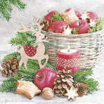  Papír szalvéta - Karácsony - Karácsony Wood Reindeer
