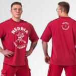 NEBBIA - Washed oversized póló GOLDEN AGE 790 (red) (XXL) - NEBBIA