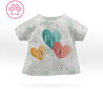 Takoy Szabásminta panel játék állatfigura ruha varrásához Basic póló - szívek világos alapon 1