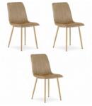  Scaun Bucatarie Si Dining LAVA Bej Inchis/Natur x 3 Buc