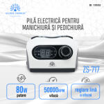 Global Fashion Pilă electrică pentru manichiură și pedichiură Global Fashion 50000 rpm 80W, ZS-717- Alb