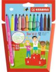 STABILO Trio A-Z 12db-os vegyes színű filctoll készlet (378/1-12-01) (378/1-12-01)