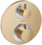 Hansgrohe Ecostat S, rejtett termosztatikus csaptelep 2 készülékhez, szálcsiszolt bronz 15758140 (HAN-15758140)