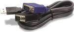 TRENDnet TK-CU10 D-SUB 15pin USB M/M KVM switch adatkábel 3m fekete (TK-CU10)
