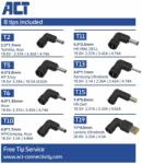 ACT AC2050 Ultra slim size laptop charger 45W Black (AC2050)