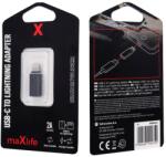 Maxlife Adapter, átalakító, Type-C -> iPhone 8pin, lightning, fekete, Maxlife (K-5900495940759)