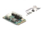 Delock Mini PCIe -> 1 x párhuzamos 2x RS-232 port hátlapi kivezetés (95277) (95277)