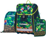  Minecraft mintás mágneszáras ergonómikus iskolatáska tolltartóval és tornazsákkal, Premium Light, Playworld (KPP-0-75725) - pepita - 34 959 Ft