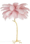 King Home Tiffany Állólámpa Rózsaszín Strucctoll Arany (KHM-JL0019.PINK)