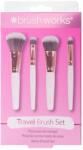 Brushworks Set 4 pensule editie Travel Alb & Auriu, 1 bucata, Brushworks