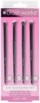 Brushworks Set 4 pensule pentru machiajul ochilor, 1 bucata, Brushworks